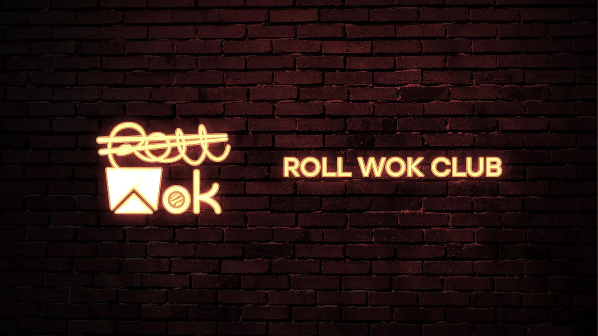 Разработка логотипа суши-бара «Roll Wok Club» в Сатке