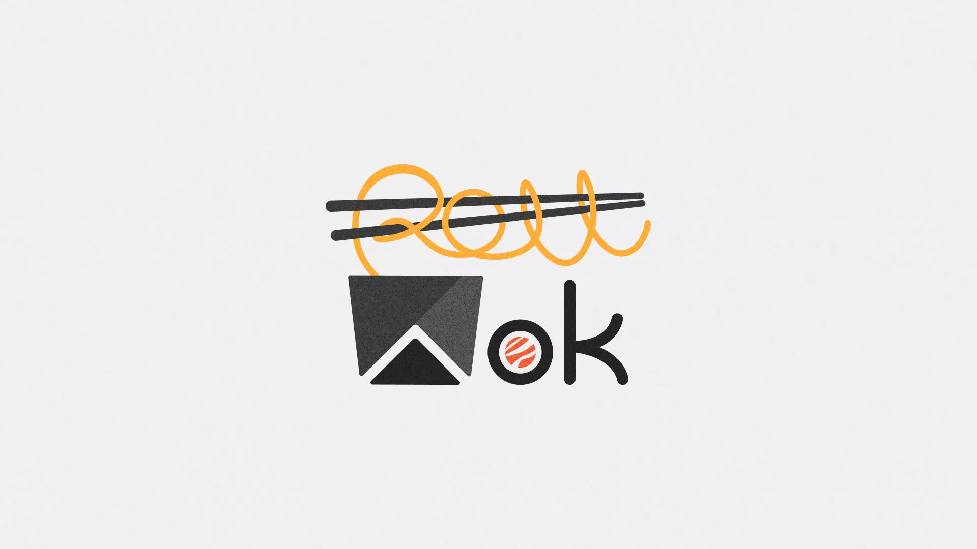 Разработка логотипа суши-бара «Roll Wok Club» в Сатке
